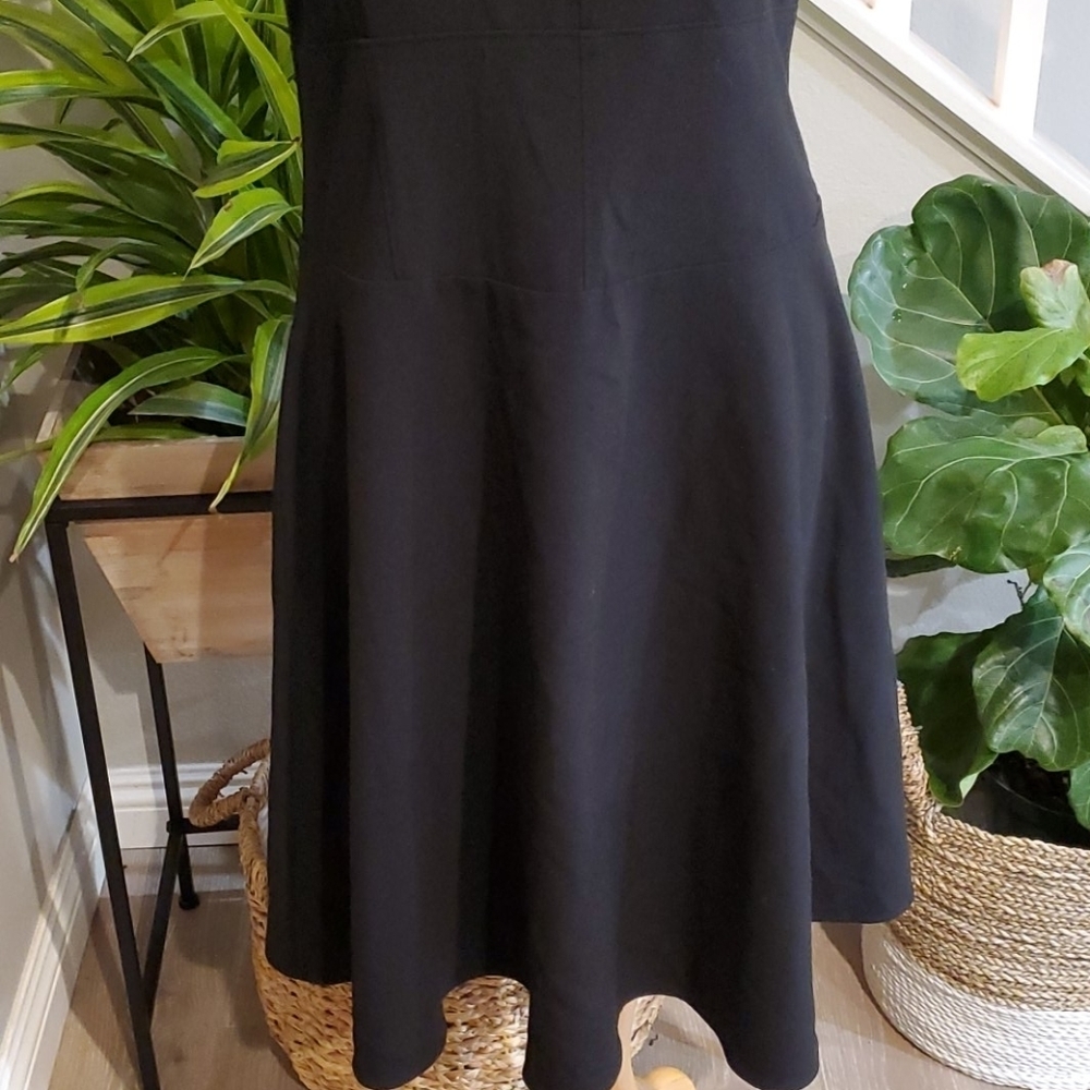 Marc New York Andrew Marc Black Fit & Flare Career Dress | Size 10 - Picture 4 of 9